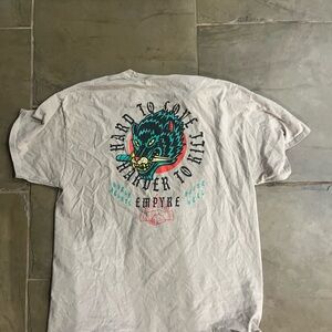 Empyre Off-White Graphic Tee with Bold Design